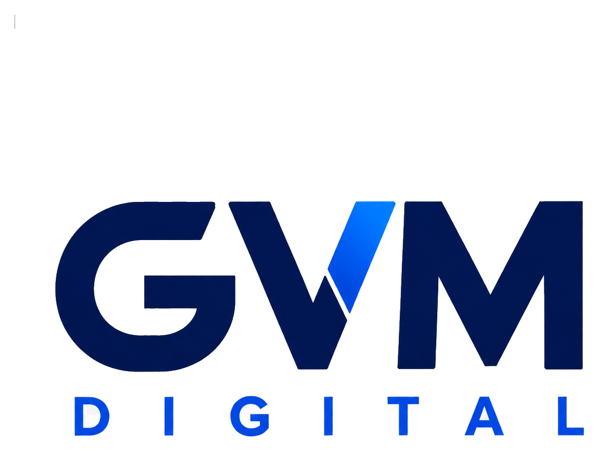 Logotipo vertical da GVM Digital
